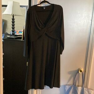 Stretchy flattering Black cocktail dress